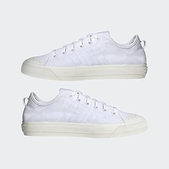 NWT adidas Originals Men's Nizza RF Sneaker, White/Off White, 9 - Picture 2 of 6